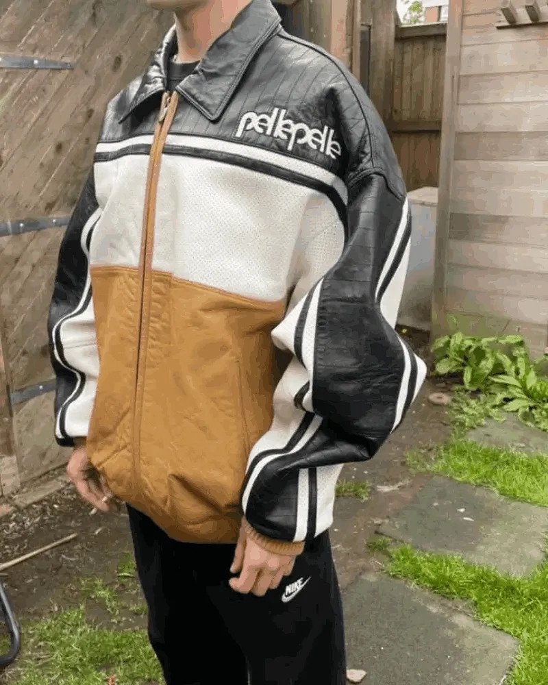 Pelle Pelle Vintage Retro 90s Fullzip Leather Jacket